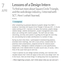 Lessons of a Design Intern