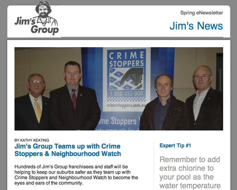Jim's Group Australia Spring 2011 Newsletter
