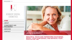 The Homepage from the Kennedy Dental Cosmetics website
