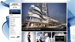 The Homepage for the Array by Mirvac website